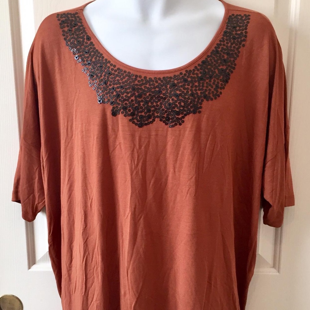 🆕✨ Design History Burnt Orange Blouse 2X